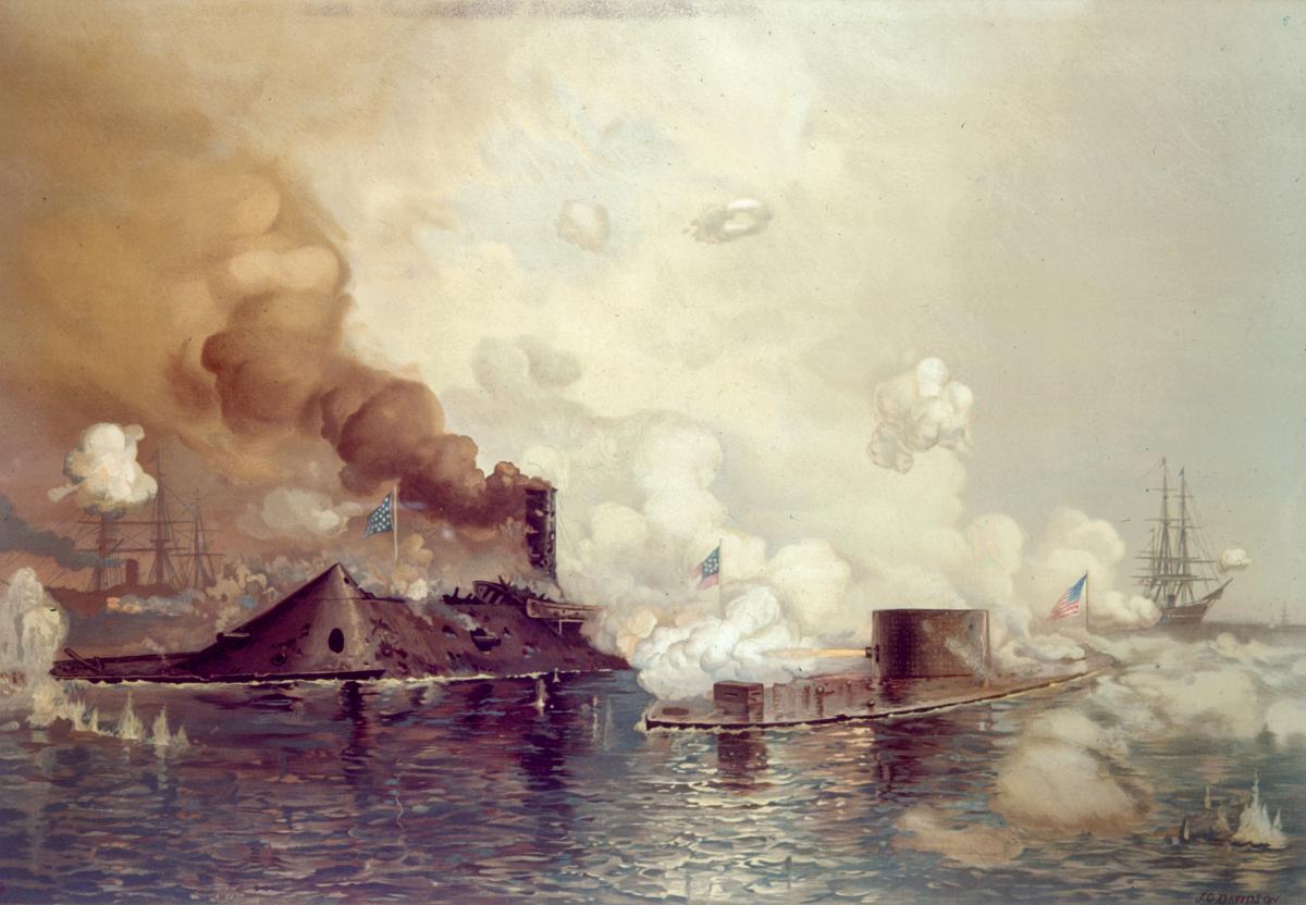 "The Monitor and Merrimac: The First Fight Between Ironclads" by J. O. Davidson